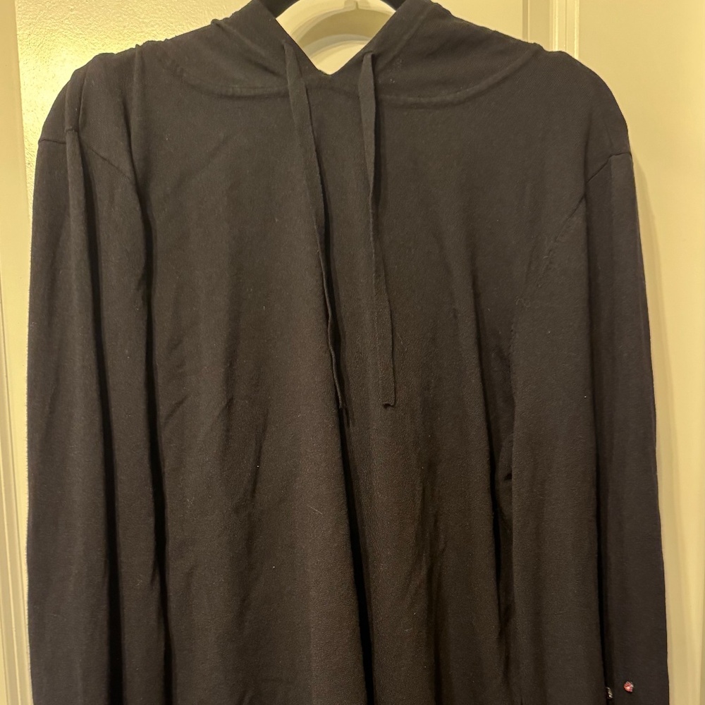 INC International Concepts Black Jewel-Sleeve Hoodie